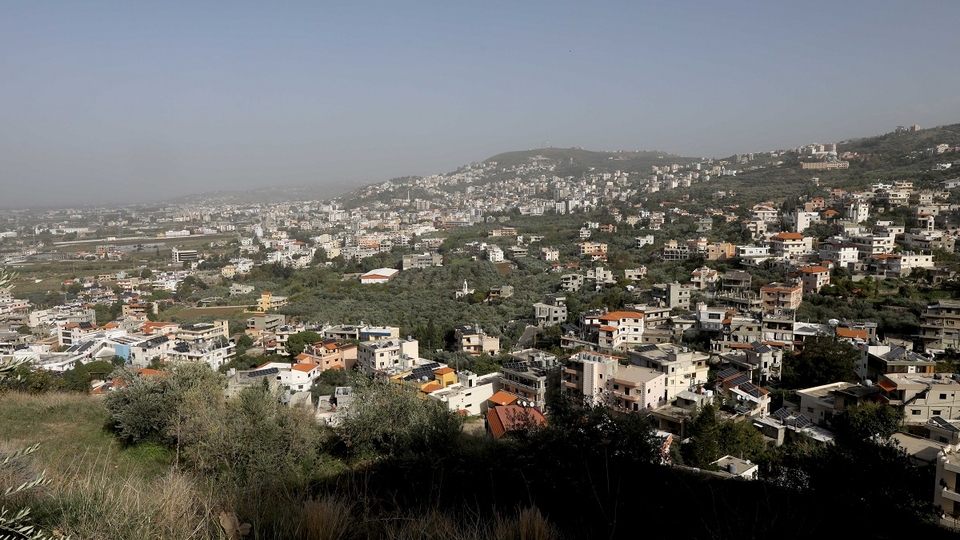 Overview from the top of a hill of the Miniara town in Akkar.